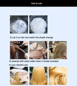 Fabricant personnalisé poudre éclaircissante pour cheveux de haute qualité à bas prix produit partenaire de teinture pour cheveux poudre blonde éclaircissante - Product Image 5
