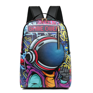 Công suất lớn du lịch Ba lô PU polyester không thấm nước lót Túi máy tính xách tay cho trường trung học và sinh viên đại học - Product Image 1