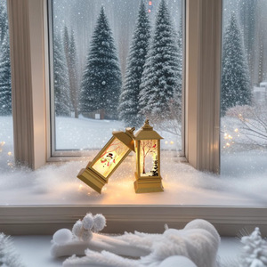 Linterna de Santa Claus con Luces de Viento, Decoración Navideña para el Hogar, Adornos de Navidad, Regalos de Año Nuevo - Product Image 5