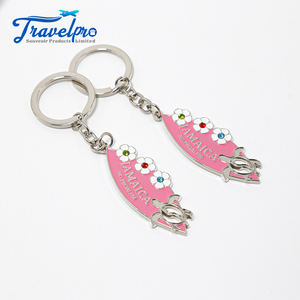Venta al por mayor logotipo personalizado aleación de zinc brillante niquelado <span class=keywords><strong>Jamaica</strong></span> estilo turístico playa recuerdo tabla de surf forma llavero - Product Image 3