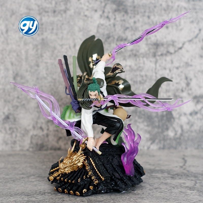 One Pieced Wano Roof Top Zoro Kimono Three Sword Style Boxed Anime