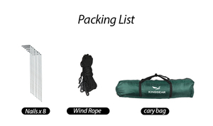 KingGear เต็นท์กันน้ำสำหรับ3-4คน,เต็นท์ชายหาดกันแดดสำหรับกิจกรรมกลางแจ้งเต็นท์กันน้ำ - Product Image 5