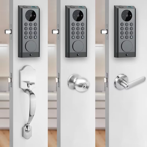 Cerradura Inteligente para Puerta con Video Alexa, WiFi, Huella Dactilar, Contraseña, Llave, Desbloqueo, Cámara, <span class=keywords><strong>Timbre</strong></span>, Control Remoto por Aplicación, Compatible - Product Image 6