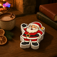 Autocollant de décoration de Noël personnalisé, autocollant en vinyle découpé, autocollant de fête, logo personnalisé, autocollant décoratif imperméable brillant pour cadeau