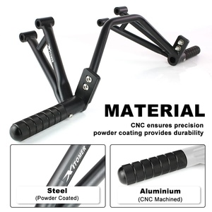Para Yamaha FZ-<span class=keywords><strong>07</strong></span> <span class=keywords><strong>MT</strong></span>-<span class=keywords><strong>07</strong></span> 2014-2025, Barra Protectora Delantera de Acero y Aluminio para Motocicleta, Protector de Motor, Subchasis, Reposapiés para <span class=keywords><strong>Pasajero</strong></span> - Product Image 3