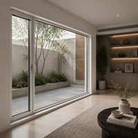 Ventana Abatible de Aluminio con Marco Delgado ALUFRONT, con Visores Estrechos y Gran Área de Vidrio para Villas Modernas de Lujo