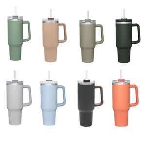 RTS热30盎司40盎司保温杯带手柄厂家直供可定制图案和标志现货水瓶 - Product Image 2