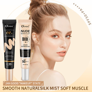 Venta al por mayor con etiqueta privada SPF 50 Control de aceite Cobertura completa Impermeable Maquillaje natural de larga duración Líquido BB <span class=keywords><strong>CC</strong></span> Crema de base - Product Image 2