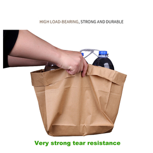Sacs en papier personnalisés avec impression de logo, sacs en papier kraft blancs lavables et économiques pour le pain, les sandwichs, les courses au supermarché - Product Image 4