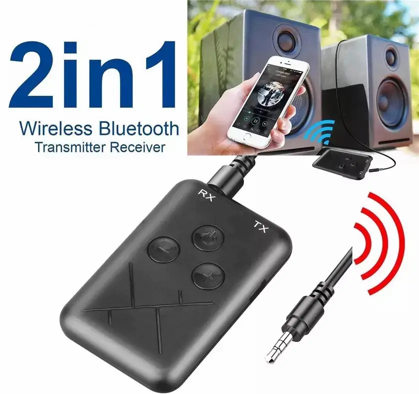 Supporto Stereo per TV/PC/auto APTX Wireless a bassa latenza 3.5mm BT V4.1 ricevitore trasmettitore adattatore Bluetooth