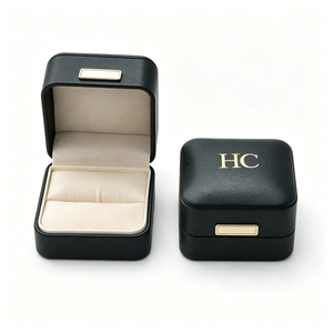 Professional OEM Leather Ring <b>Box</b> Factory Bulk Custom Color PU Jewelry Packaging Case Manufacturer for Jewelry Brand Packaging - Product Image 1