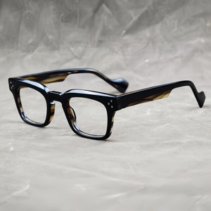 New dày Retro Acetate hình chữ nhật Kính mắt khung cho nam giới phụ nữ Đen Kim Cương hình dạng khuôn mặt kính quang học - Product Image 1