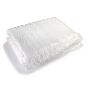 Groothandel Ihraam Haji 100% Polyester Witte Handdoek Voor Mousseline