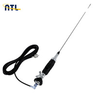 Antenne CB mobile combinée ATL 3.5dBi ALAN 9 en acier inoxydable à montage sur panneau, 27 MHz, polarisation verticale, connecteur mâle N-Type ATl-9