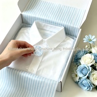 Einfaches babyblaues gestreiftes Seidenpapier, Geschenkverpackung, flugzeugförmige Schachteln, Kleidungsfutter, feuchtigkeitsbeständiges Papier, florale Verpackung