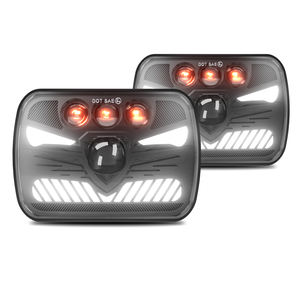 5X7 ''7x6'' Faro LED cuadrado DRL Señal de giro Haz sellado alto/bajo para Jeep Cherokee Express Chevy <span class=keywords><strong>Ford</strong></span> GMC Truck <span class=keywords><strong>DOT</strong></span> - Product Image 1