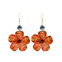 Boucles d'Oreilles Fleur Hawaïenne en Acrylique Frangipanier, Accessoires pour Femmes, Cadeaux pour Filles