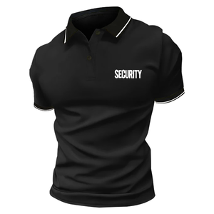 Polo classique d'été 2026 pour uniforme de garde de sécurité de patrouille cycliste avec logo de travail de sécurité pour hommes - Product Image 2