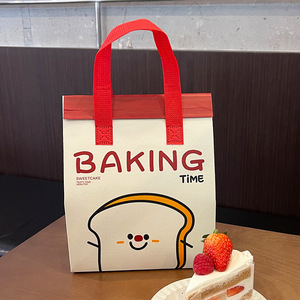 Bolsa reciclable no tejida, bolsa aislante <span class=keywords><strong>de</strong></span> calidad alimentaria, bolsa para empacar pasteles, bolsa para almacenar sándwiches, bolsa desechable no tejida personalizable - Product Image 6