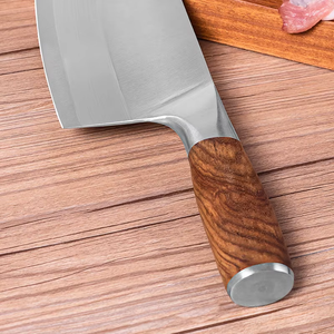Cuchillo de <span class=keywords><strong>carnicero</strong></span> chino de acero inoxidable Vintage de 8 pulgadas con mango de palisandro para carnicería de cocina Industrial - Product Image 3