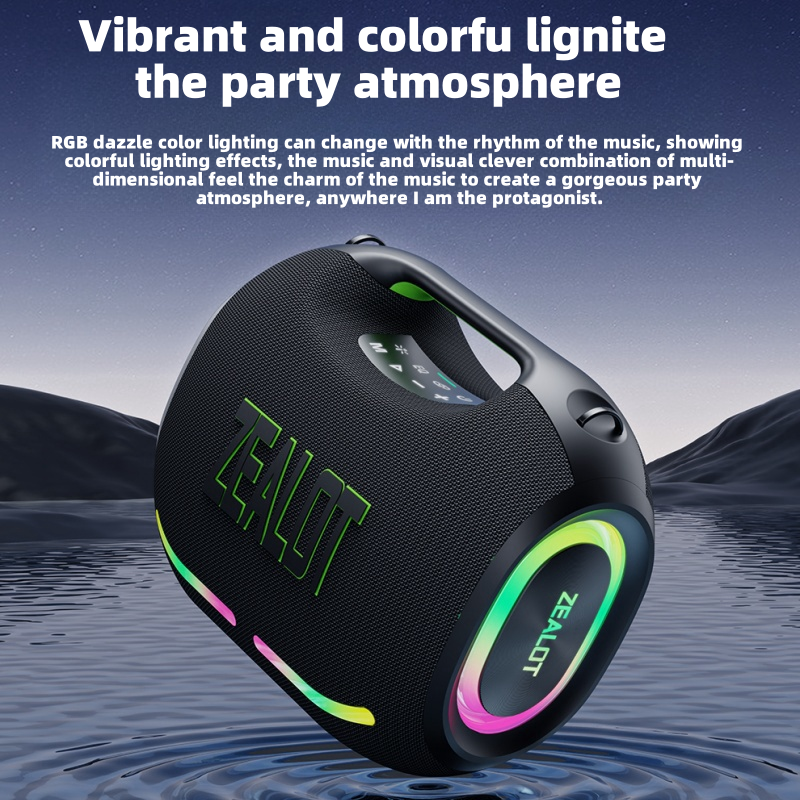 Zealot Ze01 120W Portable Speaker - Retro Wireless Bass Box