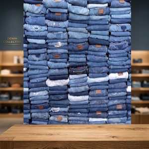Jeans en denim déchiré de marque pour hommes et femmes, surplus de stock du Bangladesh, vente en gros à partir de 2,80 $ à 5,80 $ FOB, MOQ 100 - Product Image 3