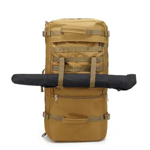 60L बड़े क्षमता सामरिक बैग पुरुषों यात्रा बैग ट्रेक रूकसाक शिविर बढ़ोतरी निविड़ अंधकार छलावरण बैग के लिए पुरुषों