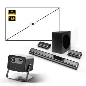 Pantalla de Proyección de Marco Fijo de Cristal Gris de Alta Calidad HD 8K de 100/120/133/150 Pulgadas, Pantalla de Proyección de Pared con Formato 16:9 - Product Image 5