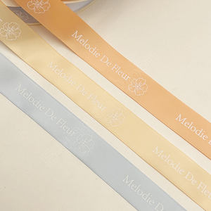 โบว์ผ้าซาตินสีชมพูหรูหรา E-Magic แบบหน้าเดียว พิมพ์โลโก้ตามสั่ง โบว์<span class=keywords><strong>ริบบิ้น</strong></span>ผ้าซาตินสำเร็จรูปสำหรับห่อดอกไม้ - Product Image 5