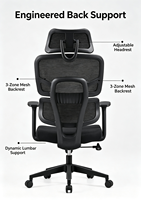 Chaise de bureau exécutive ergonomique contemporaine noire, réglable en hauteur, avec cadre en acier inoxydable et pivotante, vente en gros
