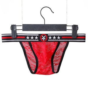 Amazzonia di vendita calda Custom da <span class=keywords><strong>uomo</strong></span> a vita bassa stampa di <span class=keywords><strong>pizzo</strong></span> Sexy attillato da <span class=keywords><strong>uomo</strong></span> <span class=keywords><strong>perizoma</strong></span> intimo - Product Image 4