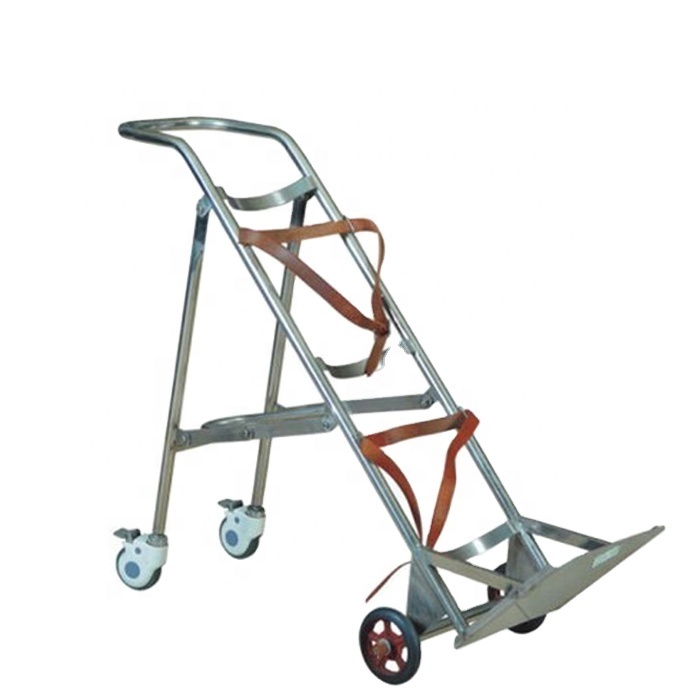 Stainless Steel Trolley Cart Hospital Clinic ICU Room Use Oxygen Cylinder Holder Trolley