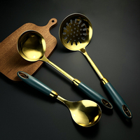Produits de cuisine Ustensiles de cuisine réutilisables en acier inoxydable de haute qualité Outils de cuisson Écumoire à soupe Landle