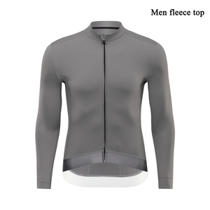 Unisex Festive Holiday Plain Cycling Jersey Season Inner Fleece Lining Long Sleeve Full Zip Quick Dry Top for Outdoor <b>Road</b> MTB - Product Image 4