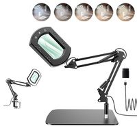 Loupe LED carrée pliable à bras long, protection des yeux, lecture, apprentissage, plastique, CRI élevé 90+, lumière froide, lampe alimentée par USB