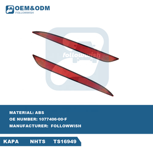 Followwish Vente à chaud de pièces de réflecteur de lumière de modèle 3 de voiture automobile Réflecteur de pare-chocs arrière en plastique pour Tesla Model 3 - Product Image 2