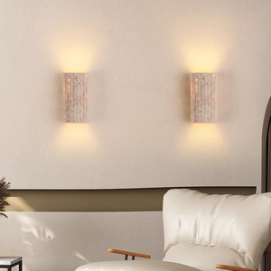Applique murale LED jaune style Wabi Sabi japonais, effet pierre de grotte jaune, pour chambre, chevet, mur de fond et passage - Product Image 3