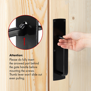 Phong Cách Hiện Đại Có Thể Điều Chỉnh Hàng Rào Thép Ngón Tay Cái Cổng Chốt Bột Màu Đen Tráng Cửa Thép Không Gỉ <span class=keywords><strong>Latch</strong></span> - Product Image 3