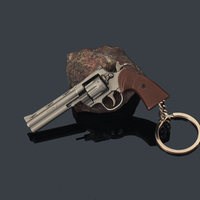 Prix usine 7.0 cm Colt Python 357 alliage Empire métal Mini pistolet modèle porte-clés noir jouet pistolet