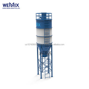 Silo de cemento entero 30T, Silo de cemento de acero al carbono Q235 para planta mezcladora de hormigón - Product Image 1