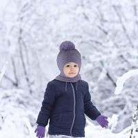 Conjunto de gorros, guantes, bufanda para el cuello y manoplas para niños pequeños de invierno con forro cálido para bebés de 4 a 8 años, niñas y niños
