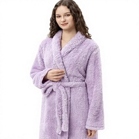 Robe de chambre extra-épaisse pour femme Berkshire, peignoir luxueux et moelleux, vêtement de détente en polaire doux et chaud avec poches et ceinture