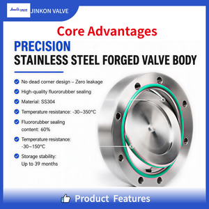 Valvola a <span class=keywords><strong>Farfalla</strong></span> Pneumatica ad Alto Vuoto GIQ, in Acciaio Inox 316L, per Chiusura a Contropressione e Pressione Negativa in Unità Raffreddate ad Aria e Essiccatori - Product Image 4