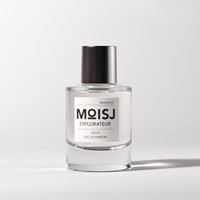 Cilindro superior de plata mate Simplicity 50ml Botella de perfume de vidrio transparente