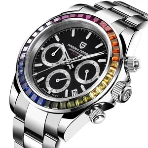 PAGANI DESIGN <span class=keywords><strong>1644</strong></span>ใหม่ยี่ห้อ Rainbow นาฬิกาผู้ชาย Luxury Quartz นาฬิกาข้อมือแฟชั่น Chronograph นาฬิกากันน้ำกีฬาสำหรับชาย - Product Image 1