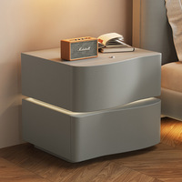 Nouvelle armoire de chevet flottante intelligente, armoire de chevet simple pour chambre à coucher, petite armoire de rangement créative en bois massif