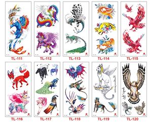 Negro salvaje Tigre Ángel elefante zorro animales <span class=keywords><strong>mano</strong></span> medio brazo <span class=keywords><strong>hombre</strong></span> niño cuerpo arte tatuaje temporal pegatina - Product Image 5