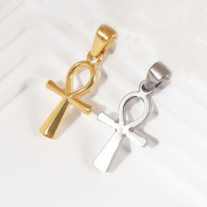 Personalizado Simple <span class=keywords><strong>Ankh</strong></span> crucifijo colgante mujeres hombres Acero inoxidable cristiano religioso joyería <span class=keywords><strong>Ankh</strong></span> Cruz COLLAR COLGANTE - Product Image 2