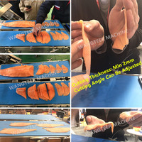 Vente chaude : Équipement de découpe automatique de saumon fumé, de viande, de poitrine de poulet et de poisson frais, fabriqué en Chine