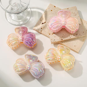 Pinza para el pelo de mujer con diseño de tiburón en degradado de colores, lazo bonito, accesorio de plástico para verano - Product Image 6